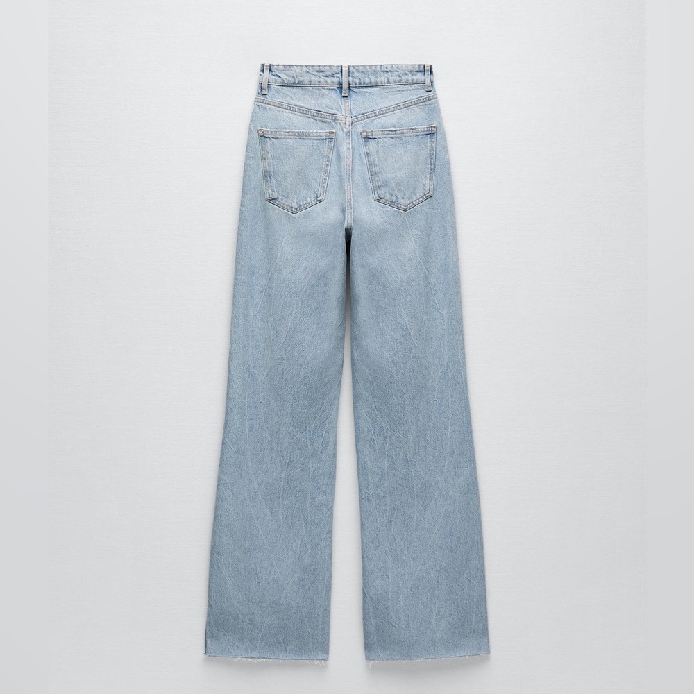 Zara Ripped Wide Leg Jeans - Picture 10 of 11